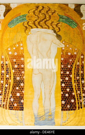 Wien, Österreich, Sécession, 4, Gustav Klimt Beethovenfries Beethovenfries Banque D'Images