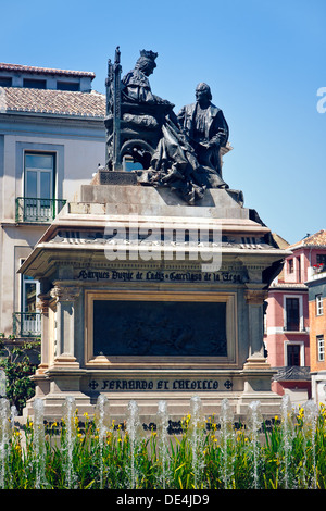 La Reine Isabelle et Christophe Colomb Banque D'Images