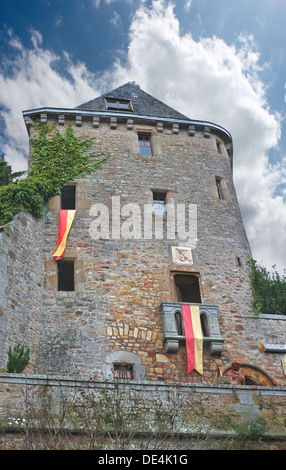 Tour à l'abbaye du Mont Saint Michel. Normandie, France Banque D'Images