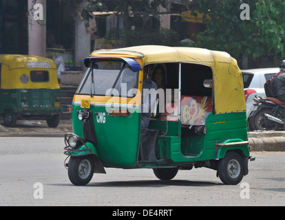 Tuc Tuc taxi, Old Delhi, Inde Banque D'Images