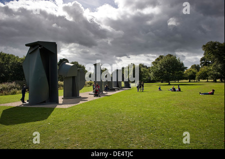 Travailler par Sir Anthony Caro au Yorkshire Sculpture Park Banque D'Images