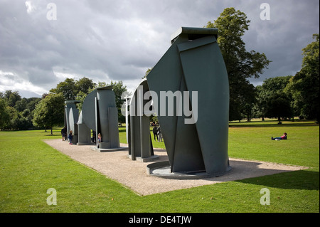 Travailler par Sir Anthony Caro au Yorkshire Sculpture Park Banque D'Images