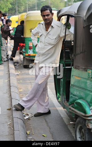 Tuc Tuc de taxi, Old Delhi, Inde Banque D'Images