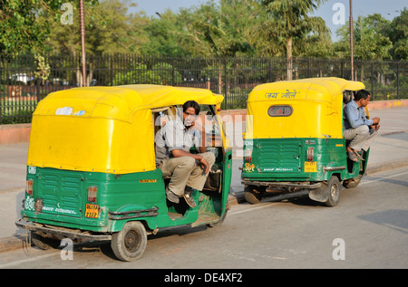 Tuc Tuc de taxi, Old Delhi, Inde Banque D'Images