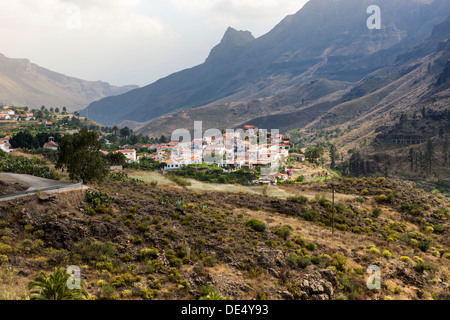 Village de montagne de Molino de Fataga, Gran Canaria, Îles Canaries, Espagne, Europe, PublicGround Banque D'Images