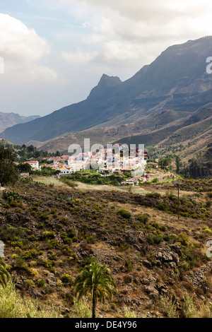 Village de montagne de Molino de Fataga, Gran Canaria, Îles Canaries, Espagne, Europe, PublicGround Banque D'Images