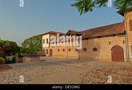 Cour arrière du baron Rothschild Farm, Mahebourg, Mauritius Banque D'Images