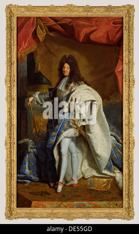 Portrait de Louis XIV ; Après Hyacinthe Rigaud, Français, 1659 - 1743 ; 18e siècle ; Huile sur toile Banque D'Images