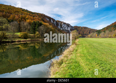 L'automne dans la région de Danube Nature Park, Bade-Wurtemberg Banque D'Images