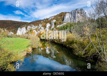 L'automne dans le Parc Naturel du Danube supérieur, Bade-Wurtemberg Banque D'Images