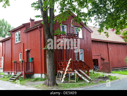 Maison Rouge - Trondheim Banque D'Images