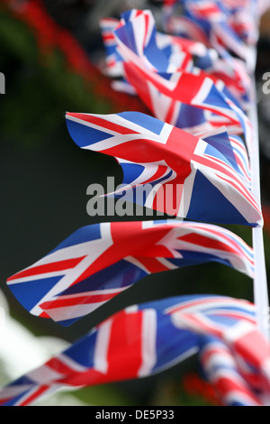 Ascot, Royaume-Uni, drapeaux nationaux du Royaume-Uni de Grande-Bretagne et d'Irlande du Nord Banque D'Images