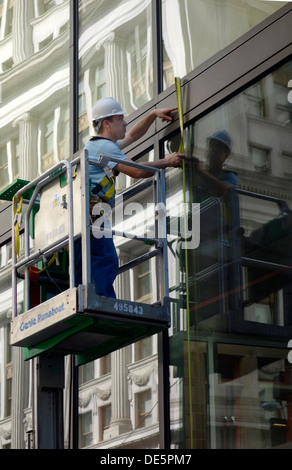 La construction du bâtiment dans la ville de New York Banque D'Images