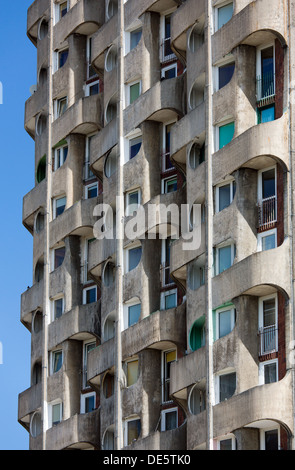 Wroclaw, Pologne, règlement de grande hauteur Plac Grunwaldzki Banque D'Images