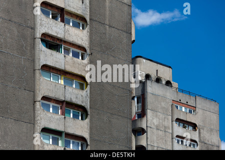 Wroclaw, Pologne, règlement de grande hauteur Plac Grunwaldzki Banque D'Images