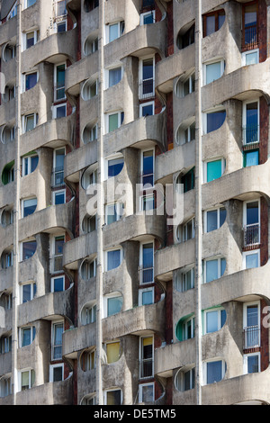 Wroclaw, Pologne, règlement de grande hauteur Plac Grunwaldzki Banque D'Images