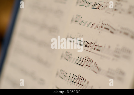 Partition de musique. Banque D'Images