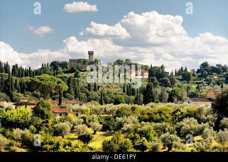 Florence, Toscane, Italie. Au sud de la terrasse supérieure ou Chevalier de la Jardin des Boboli Banque D'Images