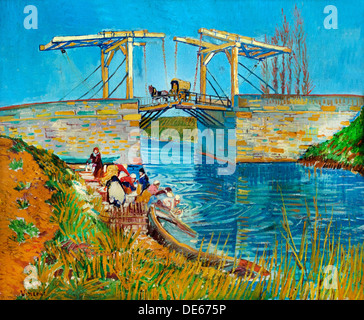 Pont de Langlois 1888 Vincent van Gogh 1853 - 1890 Pays-Bas Néerlandais Banque D'Images