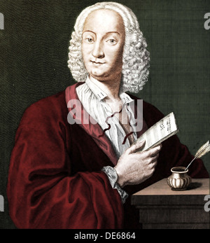 Antonio Vivaldi (1678-1741), 1725. Artiste : Morellon de la grotte, François (ca 1700-1755) Banque D'Images