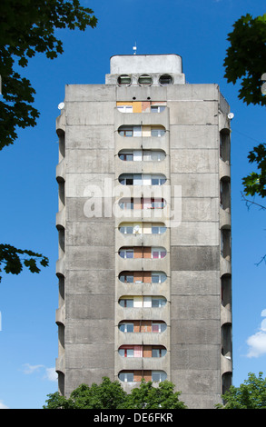 Wroclaw, Pologne, règlement de grande hauteur Plac Grunwaldzki Banque D'Images