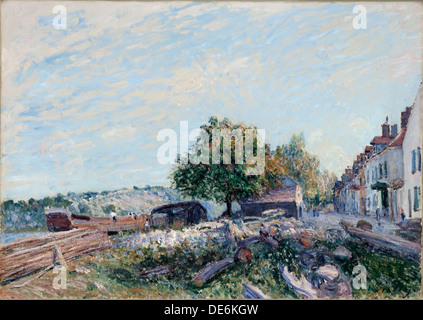 Moret-sur-Loing. Matin, 1884. Artiste : Sisley, Alfred (1839-1899) Banque D'Images