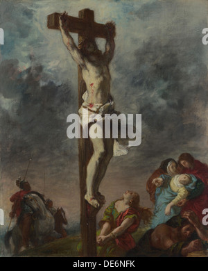 Le Christ sur la croix, 1853. Artiste : Delacroix, Eugène (1798-1863) Banque D'Images