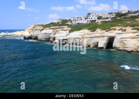 Les grottes de la mer, près de Agios Georgios, Chypre, Europe Banque D'Images