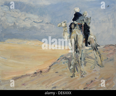 Tempête de sable dans le désert de Libye, 1914. Artiste : Slevogt, Max (1868-1932) Banque D'Images
