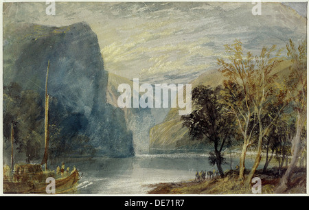 Le rocher de la Lorelei, 1817. Artiste : Turner, Joseph Mallord William (1775-1851) Banque D'Images