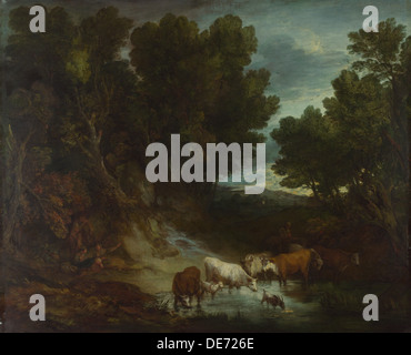 Le point d'eau, avant 1777. Artiste : Gainsborough, Thomas (1727-1788) Banque D'Images