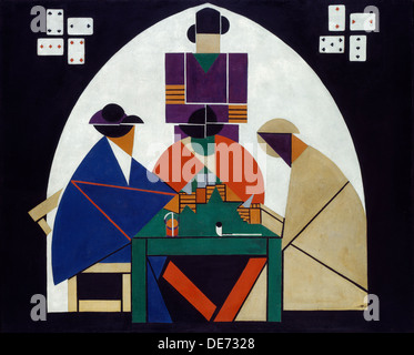 Joueurs de cartes, 1916-1917. Artiste : Theo van Doesburg, (1883-1931) Banque D'Images