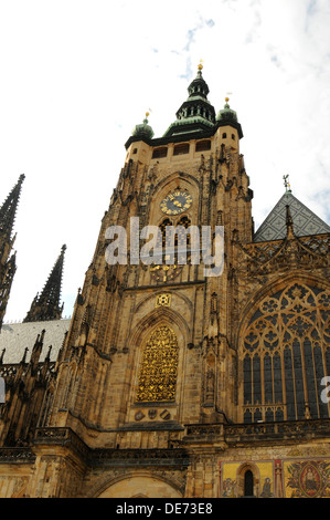 La Cathédrale St Vitus est une cathédrale catholique romaine à Prague Banque D'Images