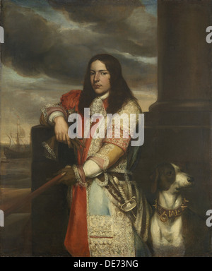 De Ruyter Engel (1649-1683), vice-amiral hollandais, 1680. Artiste : Lievens, Jan (1607-1674) Banque D'Images