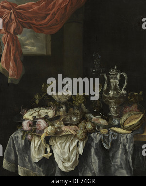 La vie toujours somptueux, 1654. Artiste : Beijeren, Abraham Hendricksz, van (1620/21-1690) Banque D'Images