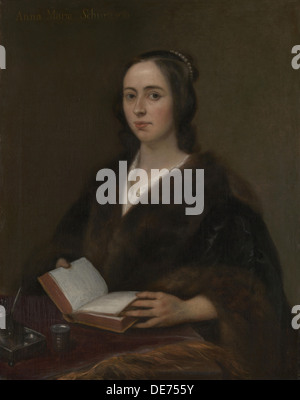 Portrait d'Anna Maria van Schurman (1607-1678), 1649. Artiste : Lievens, Jan (1607-1674) Banque D'Images