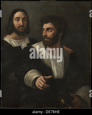 Autoportrait avec un ami (Double Portrait), 1519. Artiste : Raphael (1483-1520) Banque D'Images