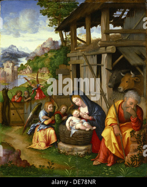 Nativité, ca 1515. Artiste : Leonbruno Lorenzo (1480-1537), Banque D'Images