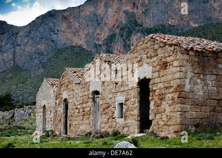 La Tonnara del Secco (Thon fisherie) près de San Vito lo Capo, dans la province de Trapani, en Sicile. Banque D'Images