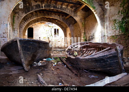 La Tonnara del Secco (Thon fisherie) près de San Vito lo Capo, dans la province de Trapani, en Sicile. Banque D'Images