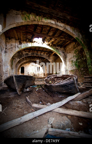 La Tonnara del Secco (Thon fisherie) près de San Vito lo Capo, dans la province de Trapani, en Sicile. Banque D'Images