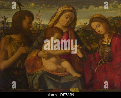 La Vierge et l'enfant avec les Saints Jean le Baptiste et Catherine, 1504. Artiste : Andrea Previtali, (ca 1480-1528) Banque D'Images