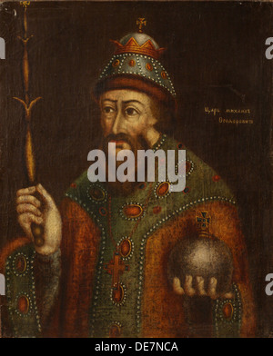 Portrait du Tsar Mikhaïl Fiodorovitch de Russie JE (1596-1645), début du 18e cen.. Artiste : Anonyme Banque D'Images