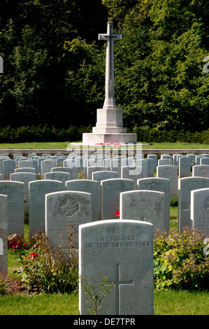 Le cimetière de guerre britannique Cimetière Connaught, Thiepval, bois, Somme France Banque D'Images