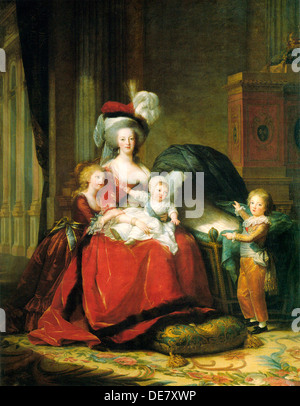 Marie Antoinette et ses enfants", 1787. Banque D'Images