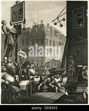 Rue de la bière et le Gin Lane 1, 1751. Banque D'Images