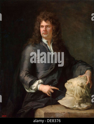 Portrait du sculpteur sur bois Grinling Gibbons', (1648-1721), avant 1690. Banque D'Images