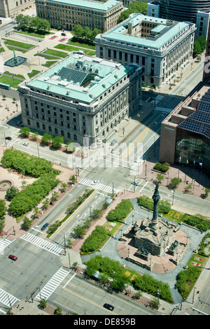 MONUMENT AUX SOLDATS ET MARINS PLACE PUBLIQUE CENTRE-VILLE DE CLEVELAND CUYAHOGA COUNTY OHIO USA Banque D'Images