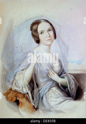 'Portrait de la cantatrice Henriette Sontag Gertrude', 19e siècle. Artiste : Johann Nepomuk Ender Banque D'Images