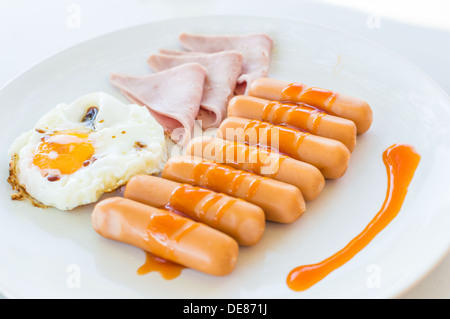 Saucisse pour le petit déjeuner Banque D'Images